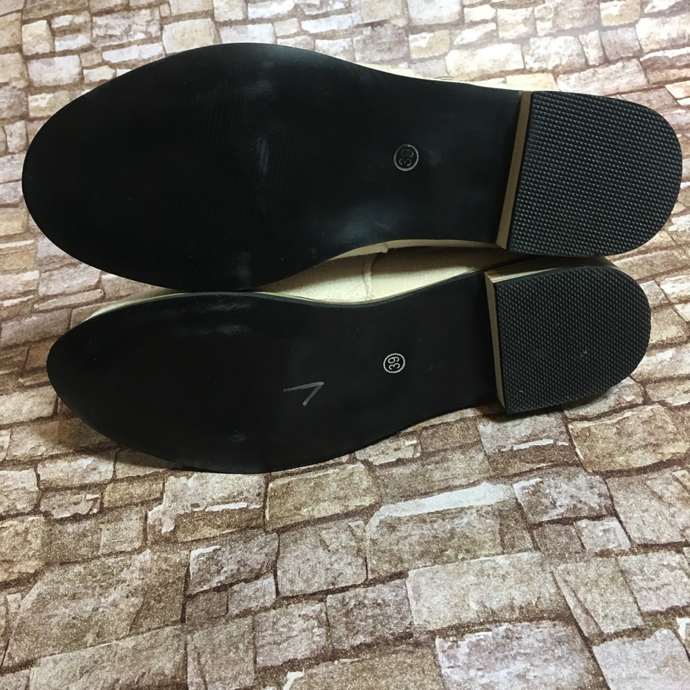 Off-White Ivory Suede Ankle Booties 8.5 - Picture 5 of 8